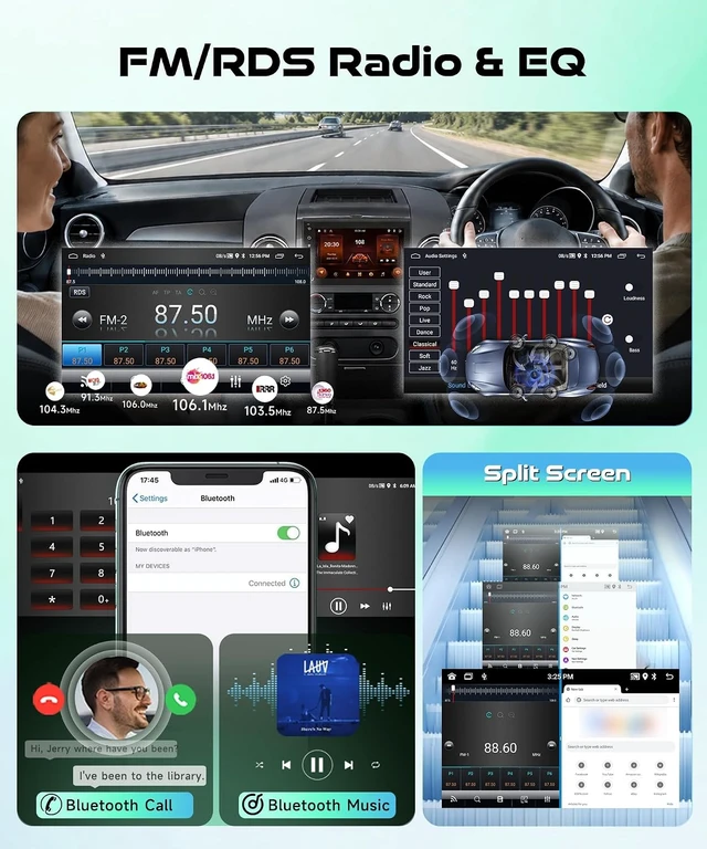 Alt view image 7 of 7 - Android15 Car Radio for Ford F150 F250 F350 Fusion Edge Explorer Expedition