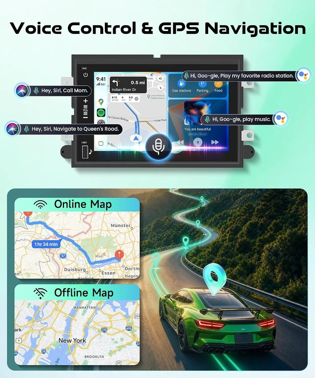 Alt view image 6 of 7 - Android15 Car Radio for Ford F150 F250 F350 Fusion Edge Explorer Expedition