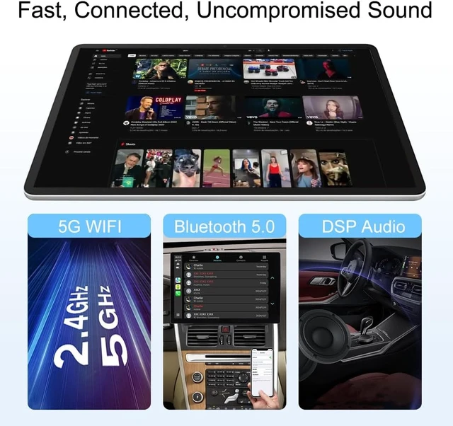 Alt view image 6 of 7 - Android 15 13.1" Car Stereo for Jeep Wrangler 2007-2017,Dodge Ram 2009-2012