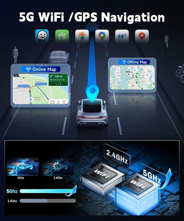 Alt view image 7 of 7 - 4G+128G Car Stereo for Honda CRV 2002-2006 Wireless Carplay Android Auto