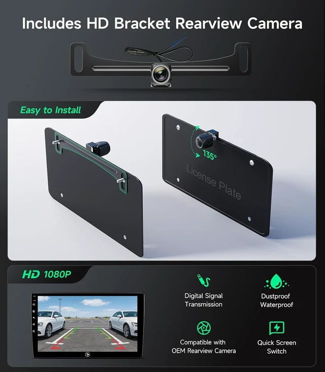 Alt view image 6 of 7 - Car Radio Stereo for Toyota RAV4 2006-2012, Wireless CarPlay Android Auto