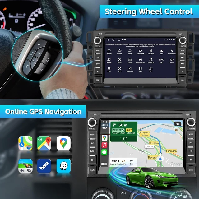 Alt view image 6 of 7 - Car Stereo Radio for Chevy Silverado GMC Sierra 2007-2013 with Carplay