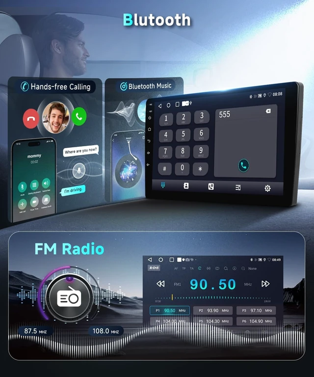 Alt view image 7 of 7 - 5G WiFi Car Stereo for Honda CRV 2002-2006 Car Radio with Wireless Carplay