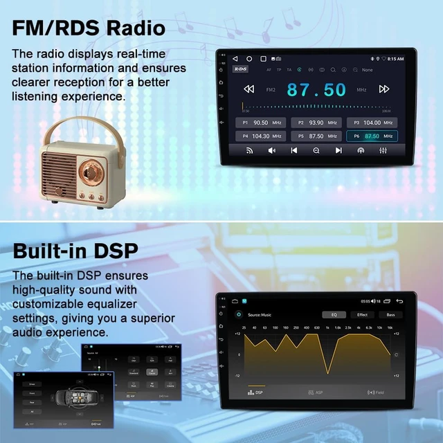 Alt view image 5 of 7 - AWESAFE Car Radio Stereo Upgrade for Dodge Ram 1500 2500 3500 2009-2012