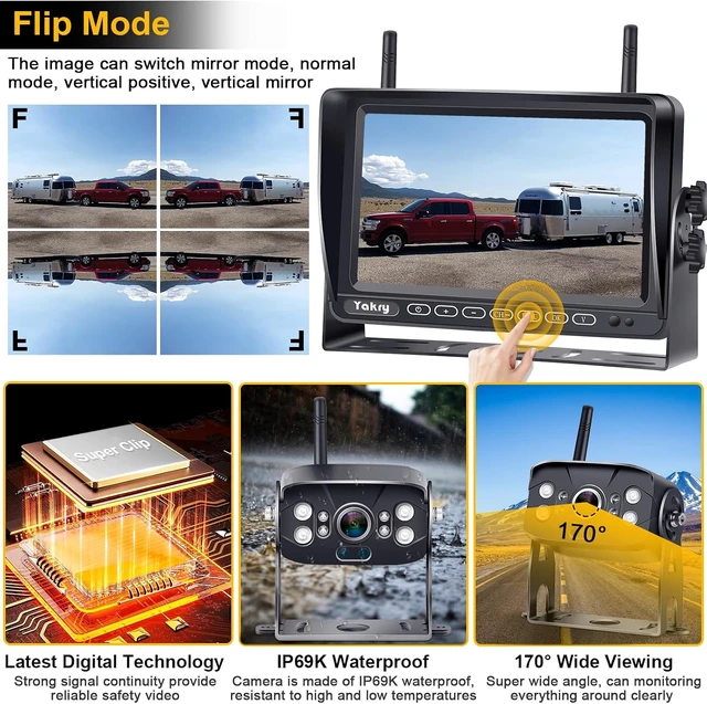 Alt view image 5 of 7 - RV Backup Camera Wireless Recording 2 Cameras - Plug and Play Pre-Wired