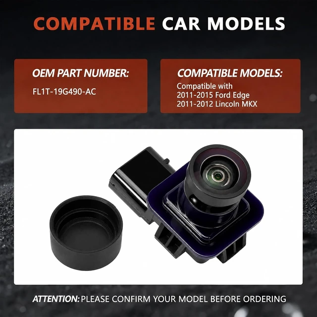Alt view image 5 of 7 - Rear View Backup Camera fits Edge 2011-2015, MKX 2011-13