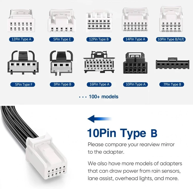Alt view image 5 of 7 - DashCam Power Adapter,(10P TypeB) Compatible with Select Toyota and Lexus