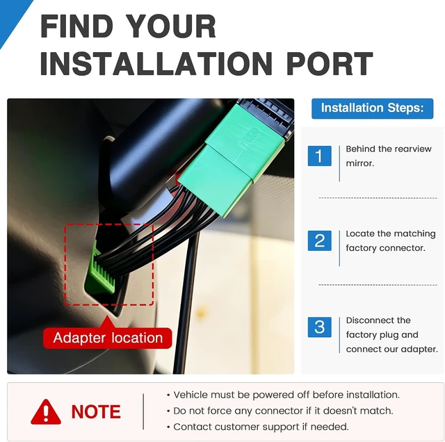 Alt view image 5 of 7 - DashCam Power Adapter,(7P TypeA) Compatible with Select Honda CRV,Civic