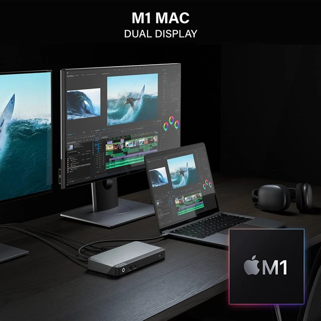 Alt view image 7 of 7 - ALOGIC DX2 Dual 4K USB-C Docking Station with 65W Laptop Charging, 2X DisplayPort 4K@60Hz, USB-C 10Gbps, 3X USB-A Ports, Ethernet, Audio Jack, Universal Dock for Windows & macOS Laptops