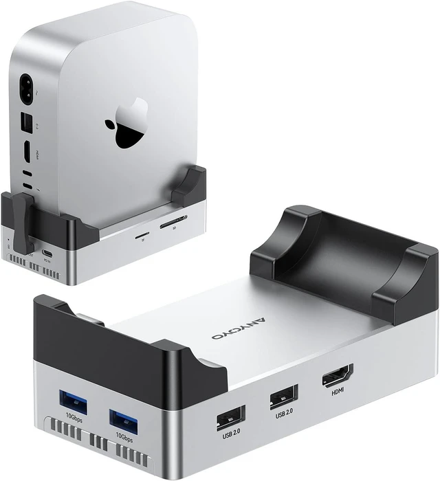 Main image of ANYOYO Mac mini M4 Dock with 10Gbps 8TB NVMe SSD Enclosure, Silver