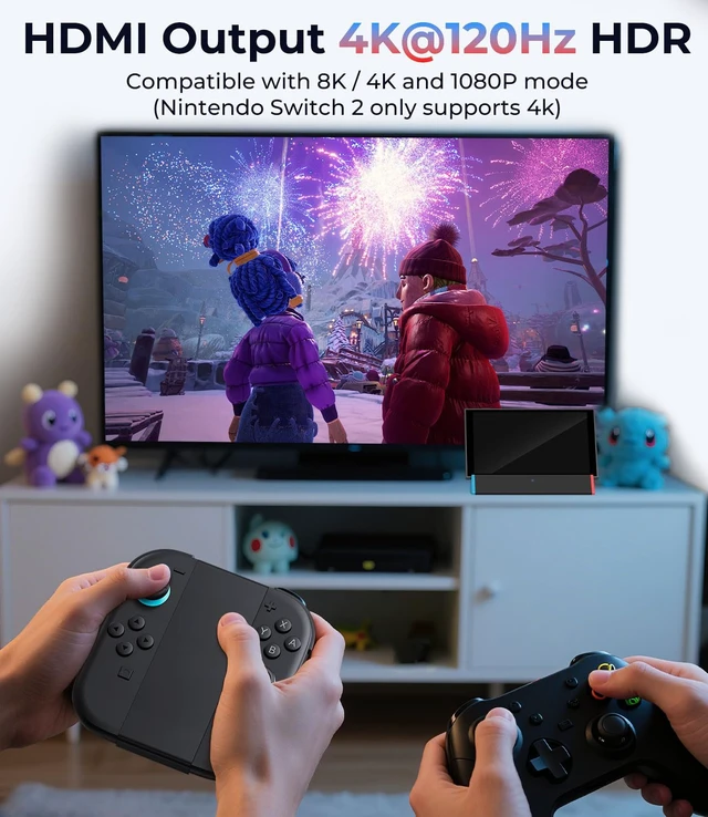 Alt view image 2 of 6 - SIWIQU for Nintendo Switch 2 Dock, Portable Switch 2 TV Docking Station