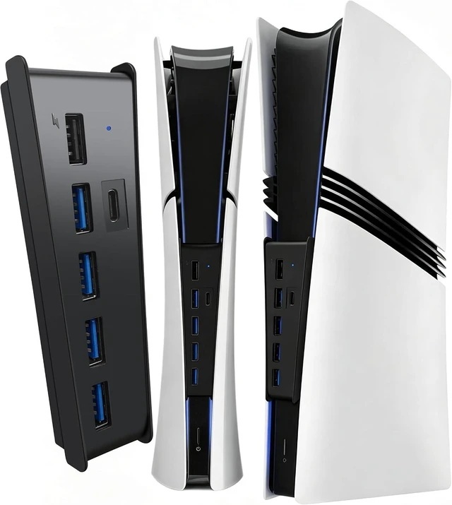 Main image of Joso 6 Ports USB Hub 2.0 for PS5 Pro/Slim Console Front