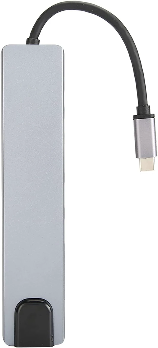 Alt view image 5 of 7 - USB C Adapter with 4K, USB-C to Type-C USB 3.0 Hub RJ45 Ethernet Mini SDTF OTG Adapter