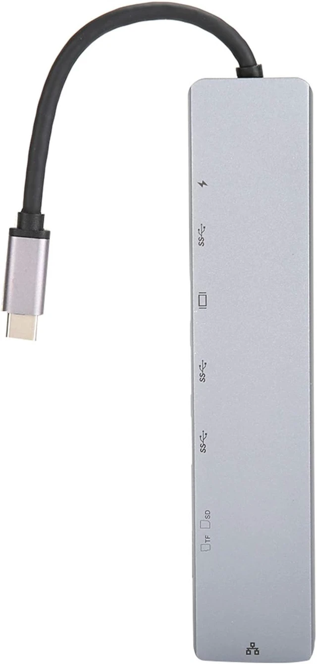 Alt view image 6 of 7 - USB C Adapter with 4K, USB-C to Type-C USB 3.0 Hub RJ45 Ethernet Mini SDTF OTG Adapter