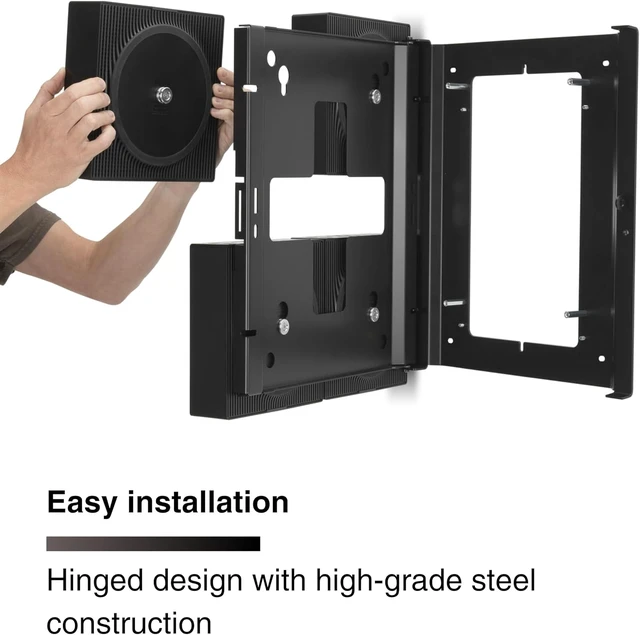Alt view image 2 of 3 - FLEXSON Wall Mount for 4 SONOS AMPS (Black)