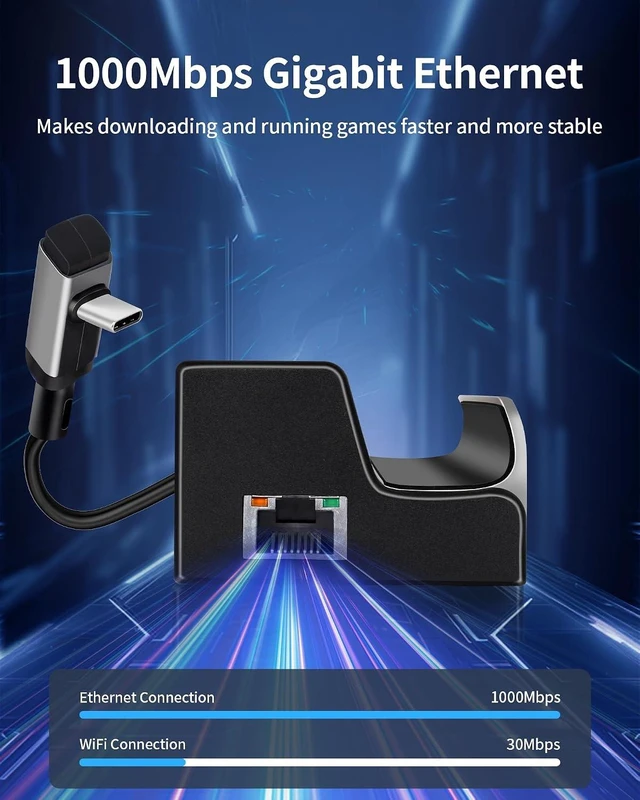 Alt view image 6 of 7 - Docking Station for Steam Deck, 6-in-1 Steam Deck Dock with HDMI 2.0 Supports up to 4K@60Hz, 3 USB-A 3.0 Ports Each 5Gbps, Gigabit Ethernet, 100W USB-C PD3.0 Charging Port, Made for Valve Steam Deck