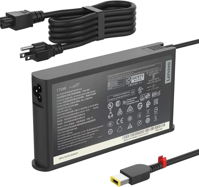 Main image of 170W Laptop Charger Compatible with Lenovo ThinkPad P1 P17 P16v P15v P15 Gen 7 6 5 4 3 2 1 Extreme X1 P50 P51 P52 P53 P70 P71 P73 Legion Slim 5 5i Yoga Pro 9i IdeaPad Pro 5 5i 16IMH9 16IRH8 AC Adapter