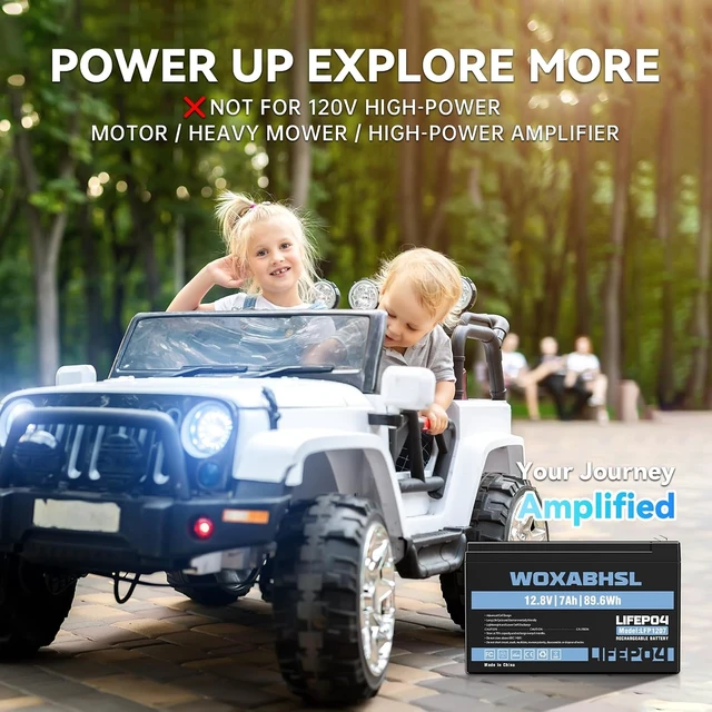 Alt view image 7 of 7 - 12V 7Ah LiFePO4 Battery, Replace 6FM7 SLA Lead Acid Battery, Max 10A Discharge, Max 2 in Series & 4 in Parallel, for Power Wheels, Fish Finder, Solar System, Garage Door Opener, Alarm Backup Power