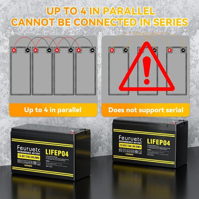 Alt view image 5 of 7 - 12V 7Ah Lithium LiFePO4 Battery - Direct Replacement for 6FM7 SLA Battery, 2000+ Cycles, Lightweight, Built-in BMS, Ideal for Solar Systems, Ride-on Toys, and Home Alarms