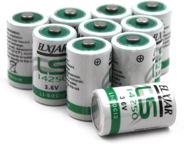 Main image of (10-Pack) 3.6V 1200mAh LS14250 1/2AA Battery for ER14250