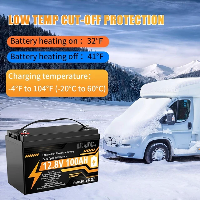 Alt view image 6 of 7 - 12V 100Ah LiFePO4 Lithium Battery Group 31 Deep Cycle for RV Trolling Motor