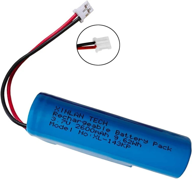 Alt view image 2 of 7 - 18650 1s1p 2600mAh 3.7v Rechargeable Lithium-ion Battery with Jst PH2.0/2P Connector Plug Wires for DIY Electronics Products, Toys, Lighting, Bluetooth Equipment and More
