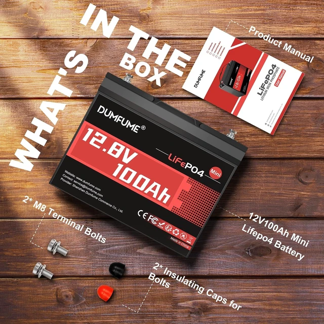 Alt view image 5 of 7 - 12V 100AH MINI LiFePO4 Battery IP65 Group 24 Lithium Battery