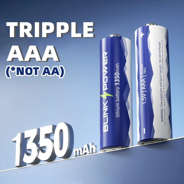 Alt view image 2 of 6 - Blinkspower Triple A Lithium Batteries, 1.5V, 16 Pack