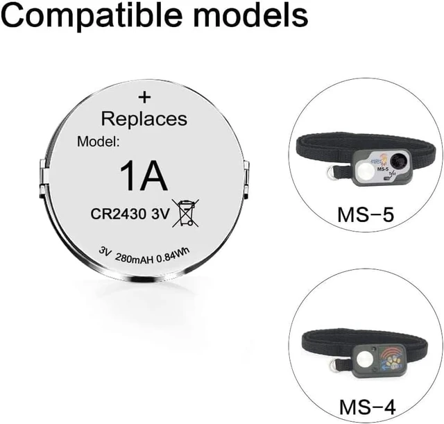 Alt view image 3 of 7 - Abeden 3V 1A Replacement Batteries for High Tech Pet MS-4 & MS-5 Electronic Collar, 6 Pack
