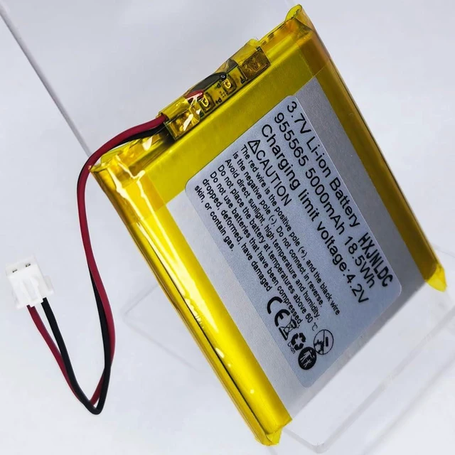 Alt view image 6 of 7 - DC 3.7V 5000mAh 955565 li-ion Lithium Ion Polymer Battery Replacement for DIY 3.7-5V Electronic Products with Built-in 2-Wire Battery Replacement, Mobile Energy Storage Power Supply