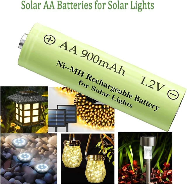 Alt view image 3 of 7 - 12 Pcs AA900mAh Nickel Metal Hydride Solar Rechargeable Batteries