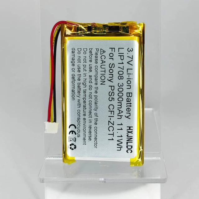 Alt view image 7 of 7 - DC 3.7V 3000mAh LIP1708 Rechargeable Lithium-ion Battery for Sony PlayStation 5 Dualsense PS5 Wireless Controller CFI-ZCT1 W B U Replace Battery Pack