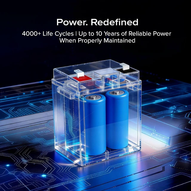 Alt view image 2 of 7 - 12V 5Ah Lithium LiFePO4 Deep Cycle Rechargeable Battery | 2000-5000 Life Cycles & 10-Year Lifetime | Built-in BMS