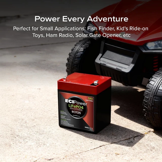 Alt view image 4 of 7 - 12V 5Ah Lithium LiFePO4 Deep Cycle Rechargeable Battery | 2000-5000 Life Cycles & 10-Year Lifetime | Built-in BMS