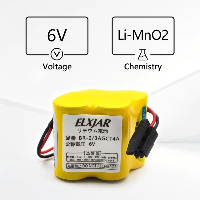 Alt view image 6 of 7 - (2-Pack) 6V 3000mAh BR-2/3AGCT4A Battery for A98L-0031-0025