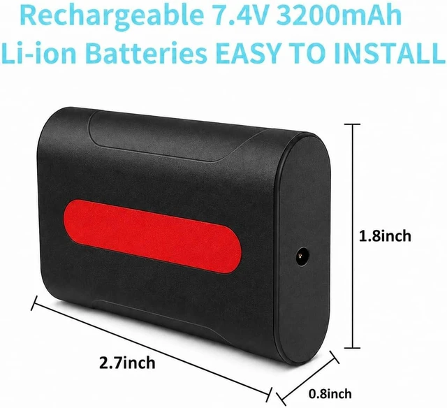 Alt view image 4 of 7 - CUEHEAT 7.4V Li-Polymer Battery Pack Replacement for Heated Gloves, Mittens, Socks, Vest, Jacket, Hat, Knee Braces, Waist Pad, Thermal Underwear