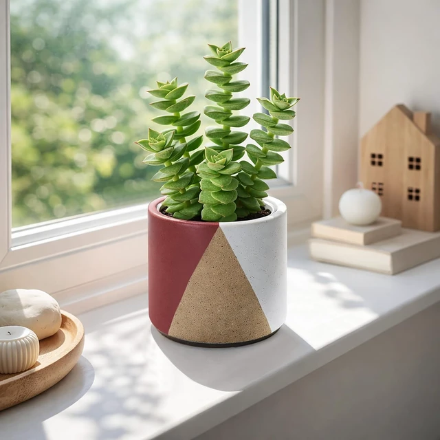 Alt view image 3 of 7 - D'vine Dev 2-Pack Cachepot with Clear Pot, 4.5 in, Crimson Dune, 93-V-B-4