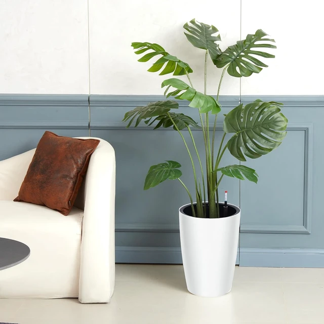 Alt view image 7 of 7 - 16" Tall Planter Set of 2, Self Watering Pots, Large Planter for Outdoor
