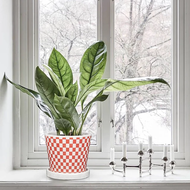 Alt view image 4 of 6 - Ceramic Plant Pots 5.5'' Indoor Planters with Drainage Holes, Set of 3