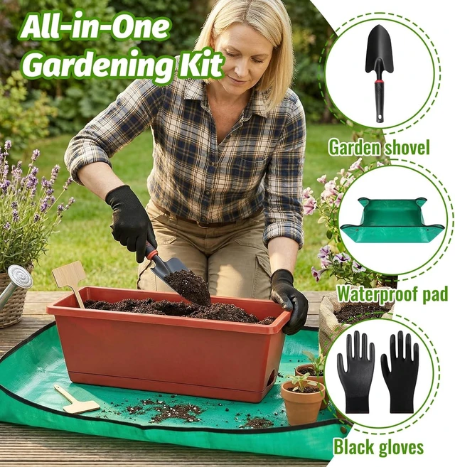 Alt view image 3 of 7 - 7 Pack 17 Inch Rectangular Plastic Window Box Planters(Brick-red)