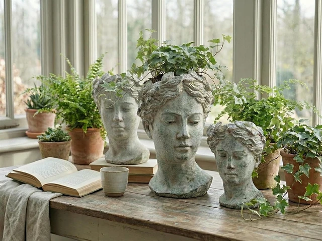 Alt view image 2 of 6 - Abbott Collection Extra Small Woman Head Planter