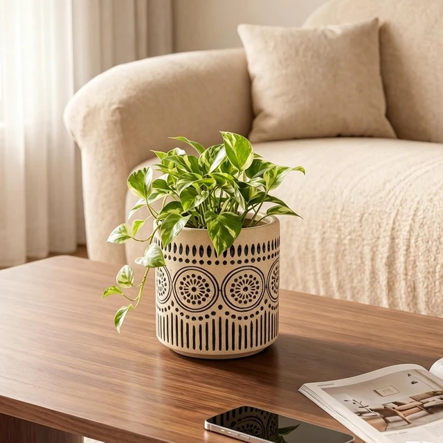 Alt view image 6 of 7 - Ceramic 5 Inch Succulent Plant Pot Small Flower Planter