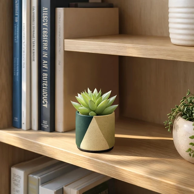 Alt view image 3 of 7 - D'vine Dev 2-Pack Cachepot with Clear Pot, 3.5 in, Desert Forest, 93-V-A-1