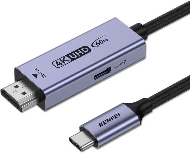 Main image of BENFEI HDMI to USB C Cable 6 feet 4K@60Hz, Unidirectional HDMI (Source) to USB-C (Display) Adapter for MacBook, Steam Deck, PS5/4, Nintendo Switch, AR/XR, Portable Monitors