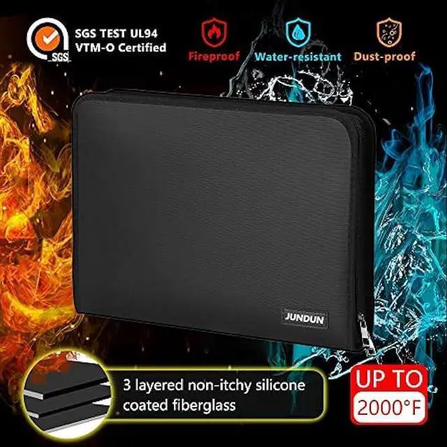 Alt view image 5 of 6 - JUNDUN Accordion File Organizer -Fireproof Document Organizer with Zipper & Labels - 13 Pocket Expanding File Folder with Multi-Pockets Folder Organizer for Letter A4 Files | Receipt and More