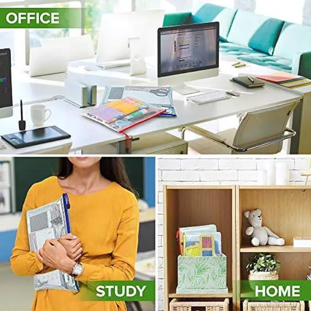 Alt view image 5 of 6 - JUZARI 5 Pack Mesh Bags with Zipper 10x14 Inch for Organizing & Storage - Plastic Pouches School Teachers Classroom Organization Pouch 10 X 14 Zippered Bag