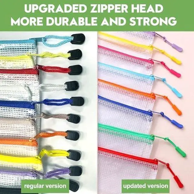 Alt view image 2 of 5 - YOPCDJ 24pcs Mesh Zipper Pouch File Bags Puzzle Storage Bags, A3 17x12 Inches Large Reusable Zipper Pouches for Organizing Classroom Board Game Organization