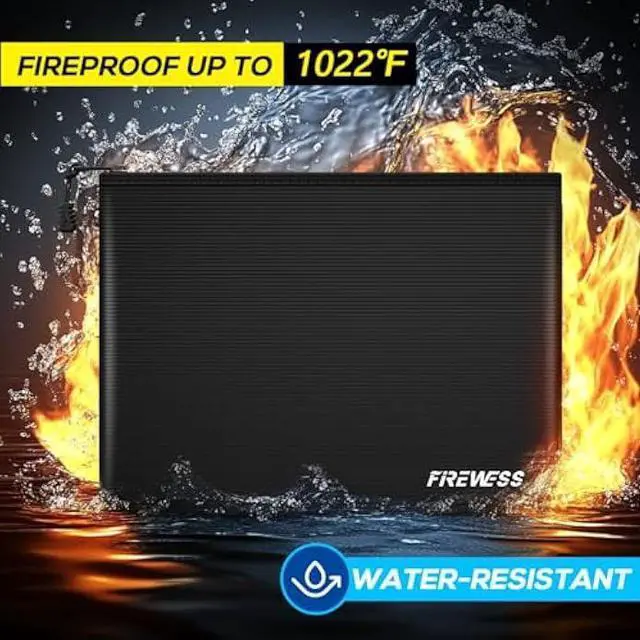 Alt view image 2 of 5 - Fireproof Document Bag -2 Pack 13.4x10 and 11x6 Non-Itchy Fireproof Money Bag, Waterproof Zipper Holder for Valuables, Fire & Water Resistant Safe Pouch for File,Cash,Passport,Keys