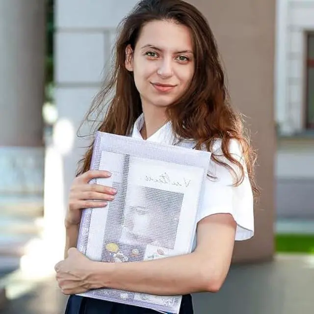 Alt view image 6 of 7 - Mutsitaz Mesh Zipper Pouch Zipper Bags 20 Pcs, 5 Colors Puzzle Bag for Organizing Storage, Letter Size, A4 Size, Zipper File Bags for Organizing School Supplies, Office Appliances, Home and Travel