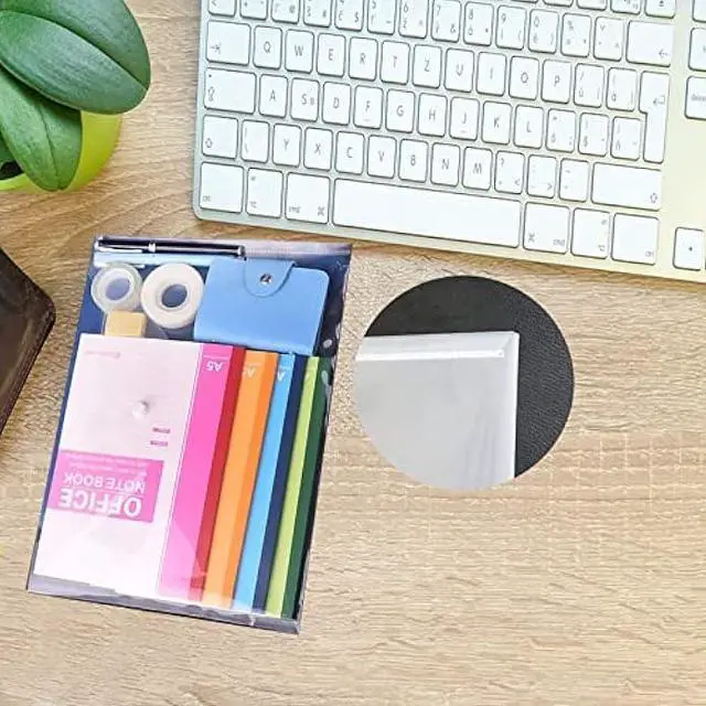 Alt view image 5 of 5 - 40 Pcs Transparent File Folders, Letter Size/ A4 Size Clear Plastic File Envelopes Waterproof Document Folder with Label Pocket and Snap Button for School Home Work Office Organization